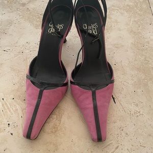 Charles david pink with black shoes